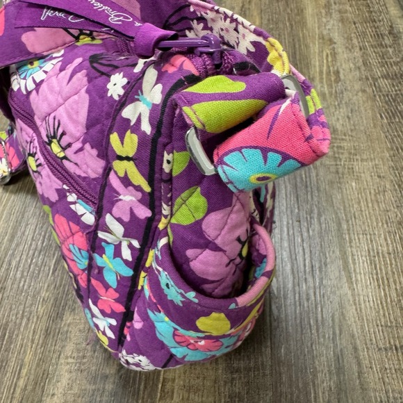 Vera Bradley Butterfly Floral Quilted Crossbody Bag‎ Purple Pink Yellow Blue - Picture 11 of 16